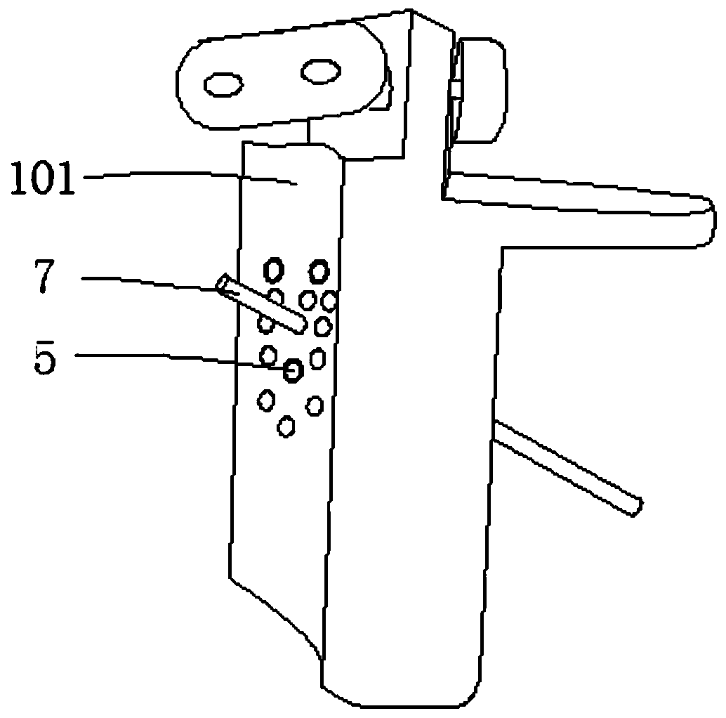 Guide plate for percutaneous implantation of hollow rivets into collum femoris