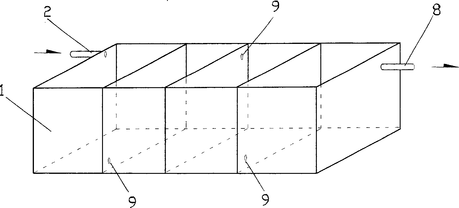 Waste water cryogenic treating apparatus for removing object pollutant by horizontal section