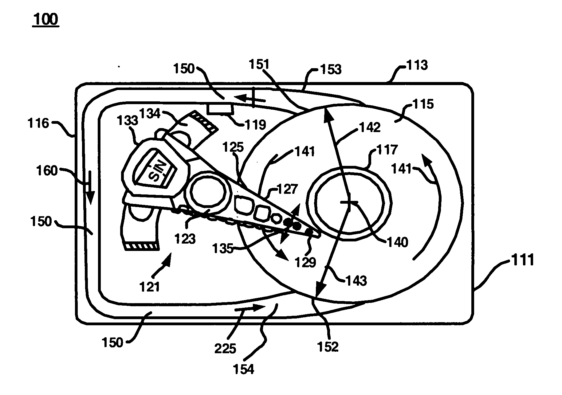 Bypass channel for a disk drive