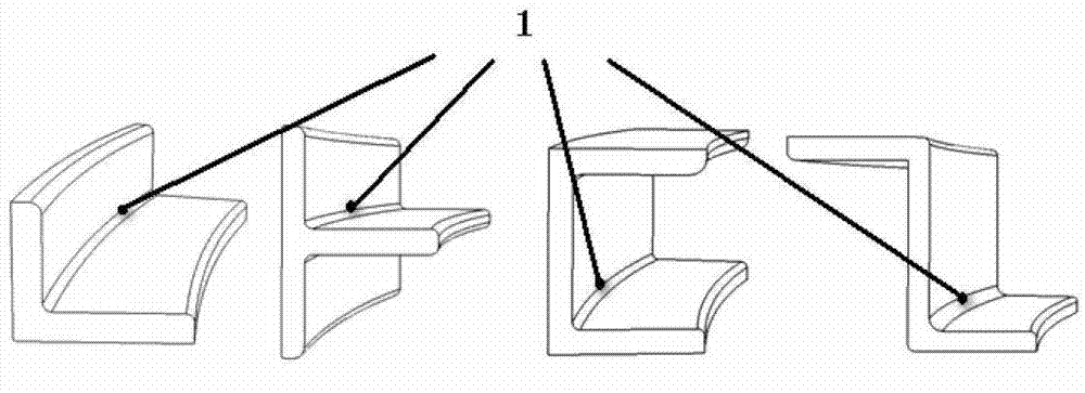 Modeling method for two-dimensional variable-curvature process model of section bar part