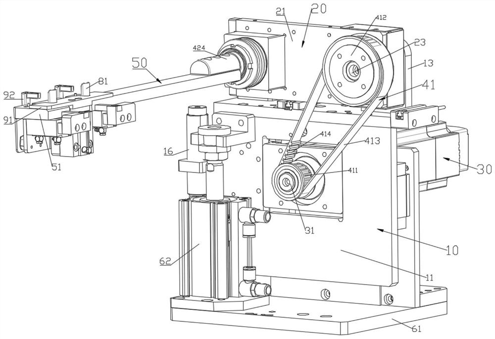 Large-angle turnover mechanism and automatic wrapping cloth buckling machine