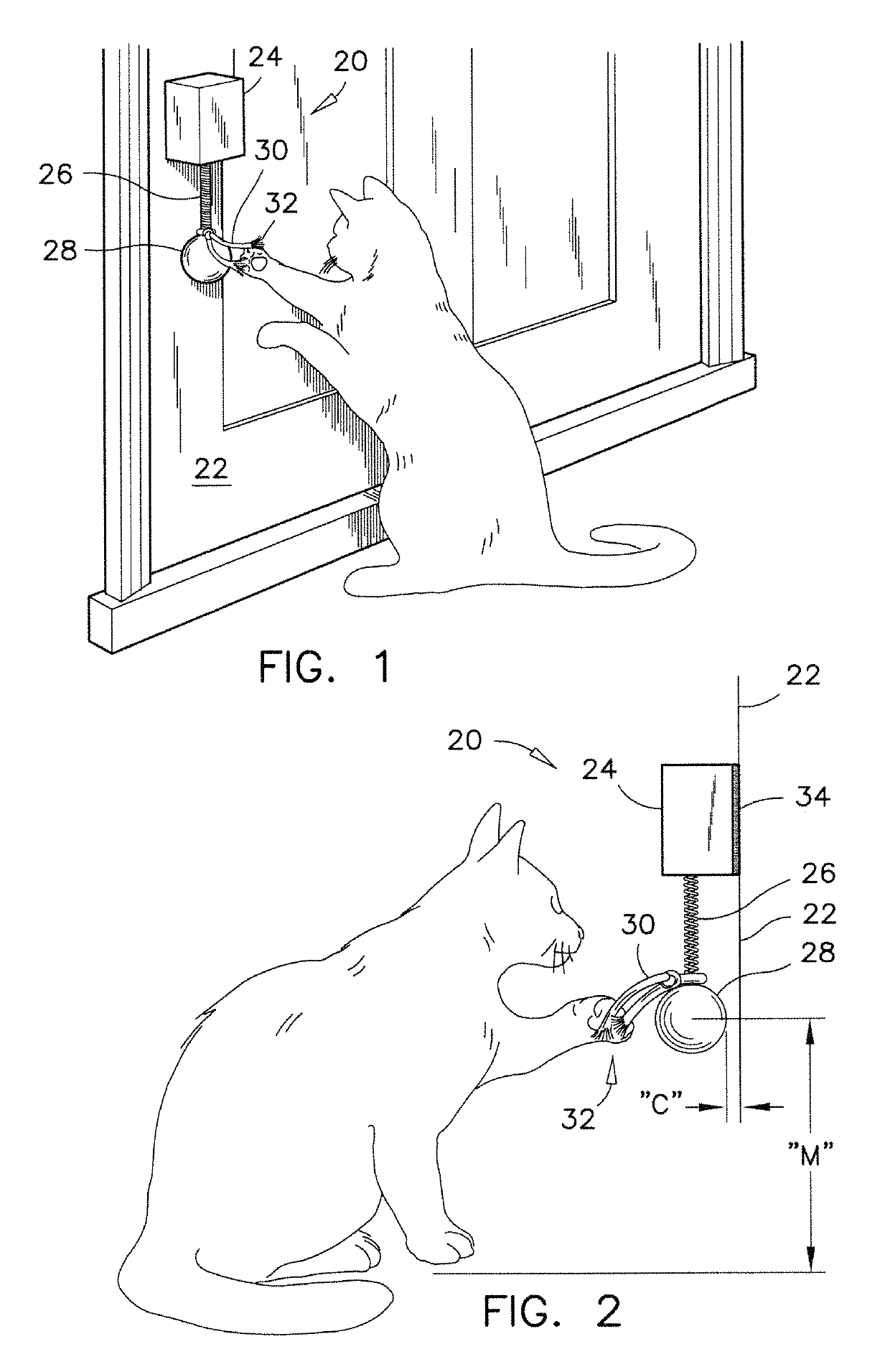 Kitty door knocker