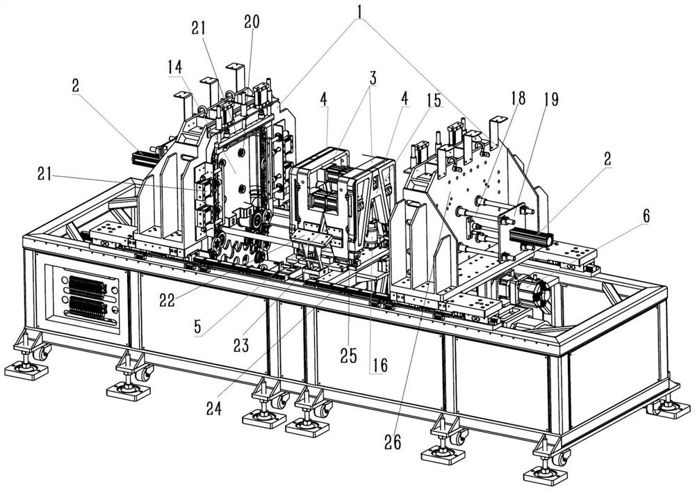 Split groove piece orbit determination loop chain hob roll riveting splicing equipment