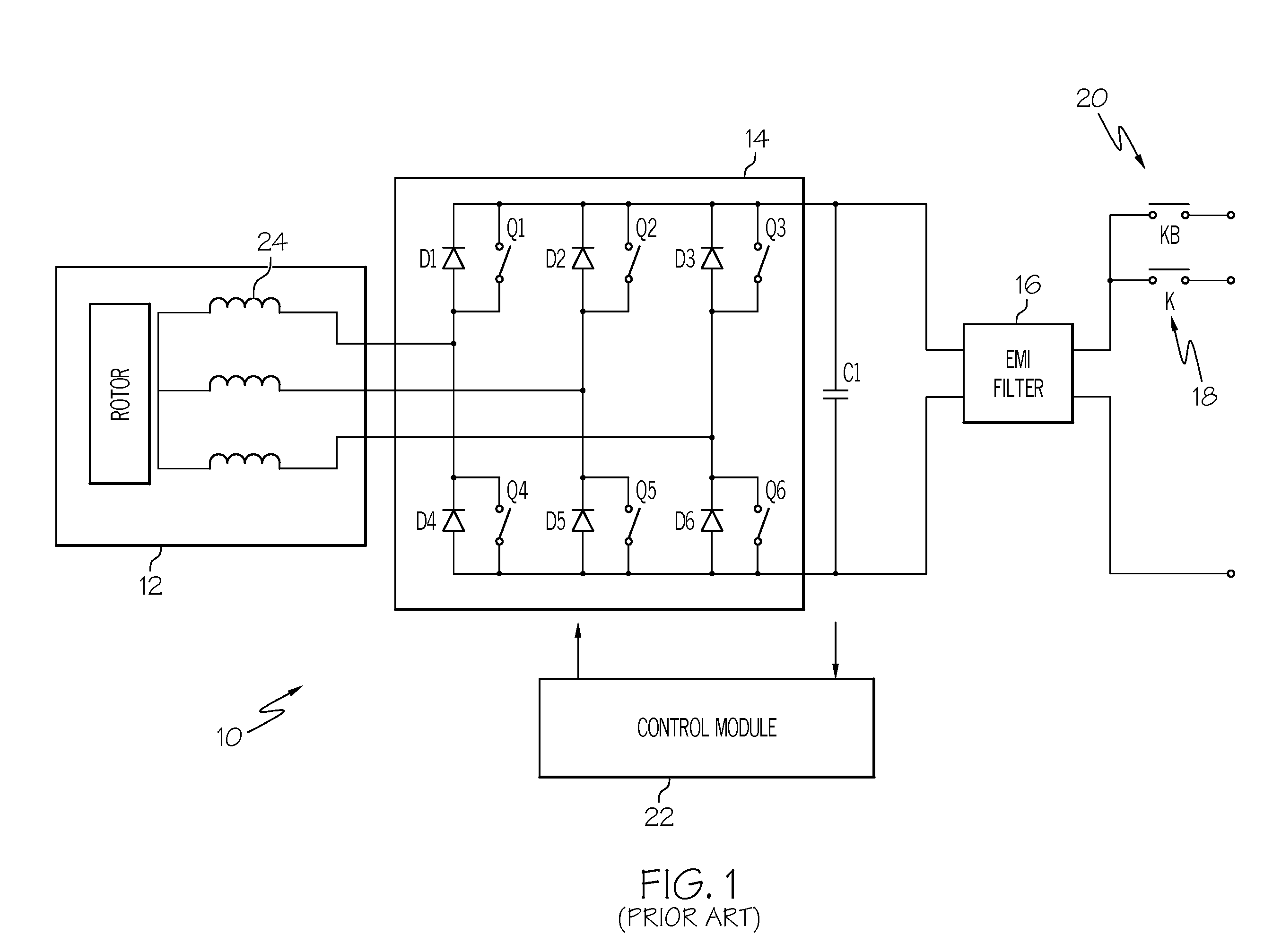 DC bus short circuit compliant power generation systems using induction machine