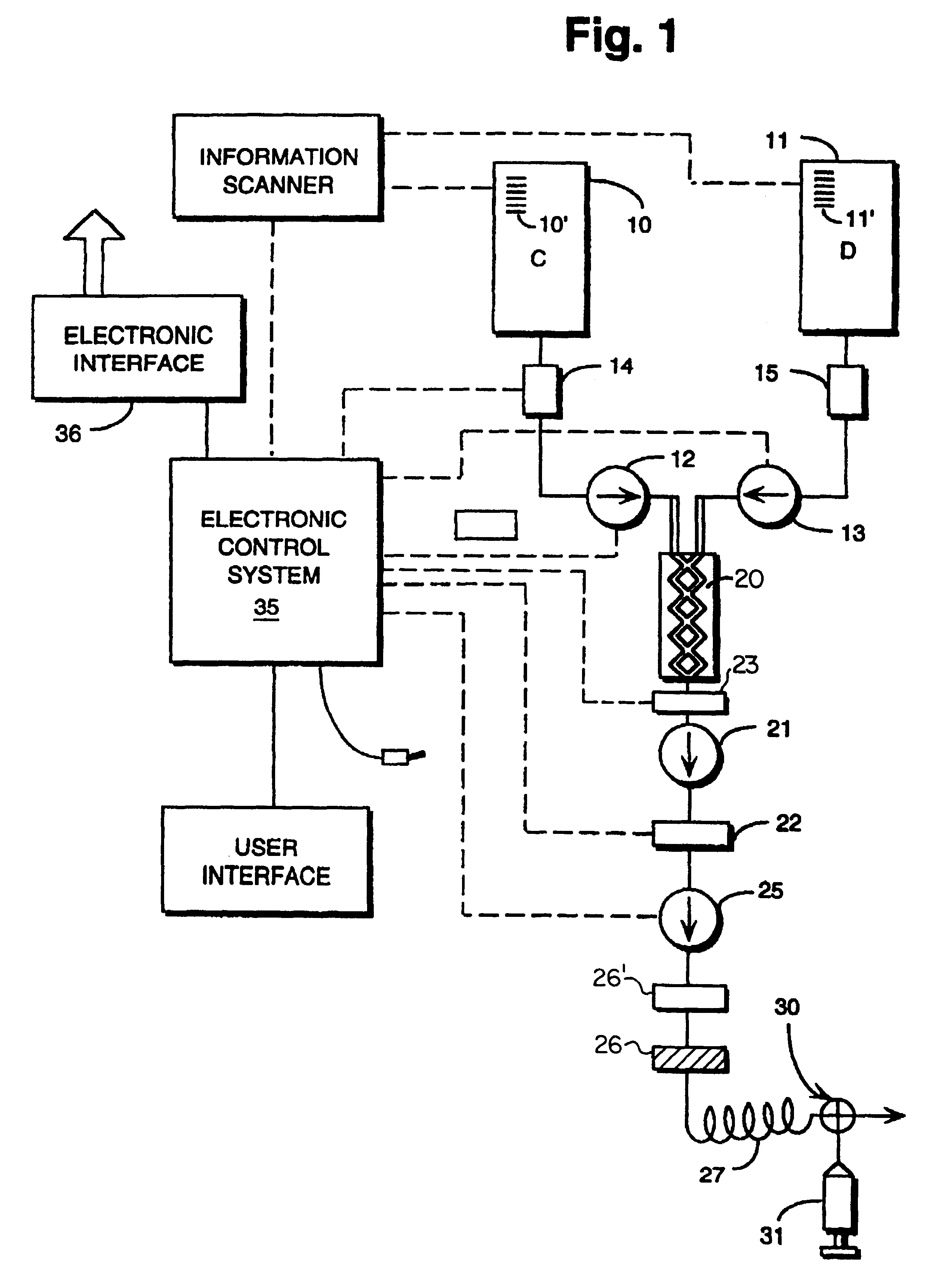 Fluid delivery system including a reusable flow path and a per-patient disposable fluid path