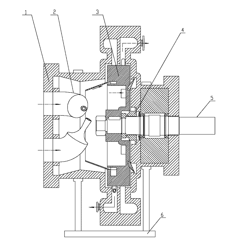 Gas-liquid rotary turbine separation device