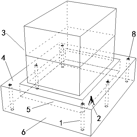 Deformation measuring device and method for building foundation under mining influence