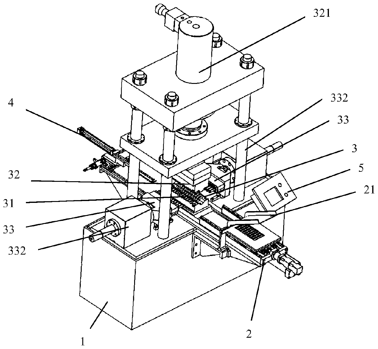 A red copper bridge bending pipe forming integrated machine