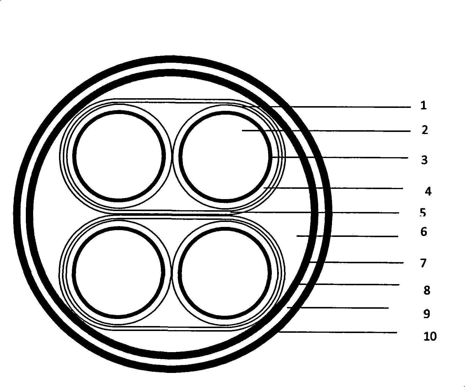 Computer cable for nuclear power plant