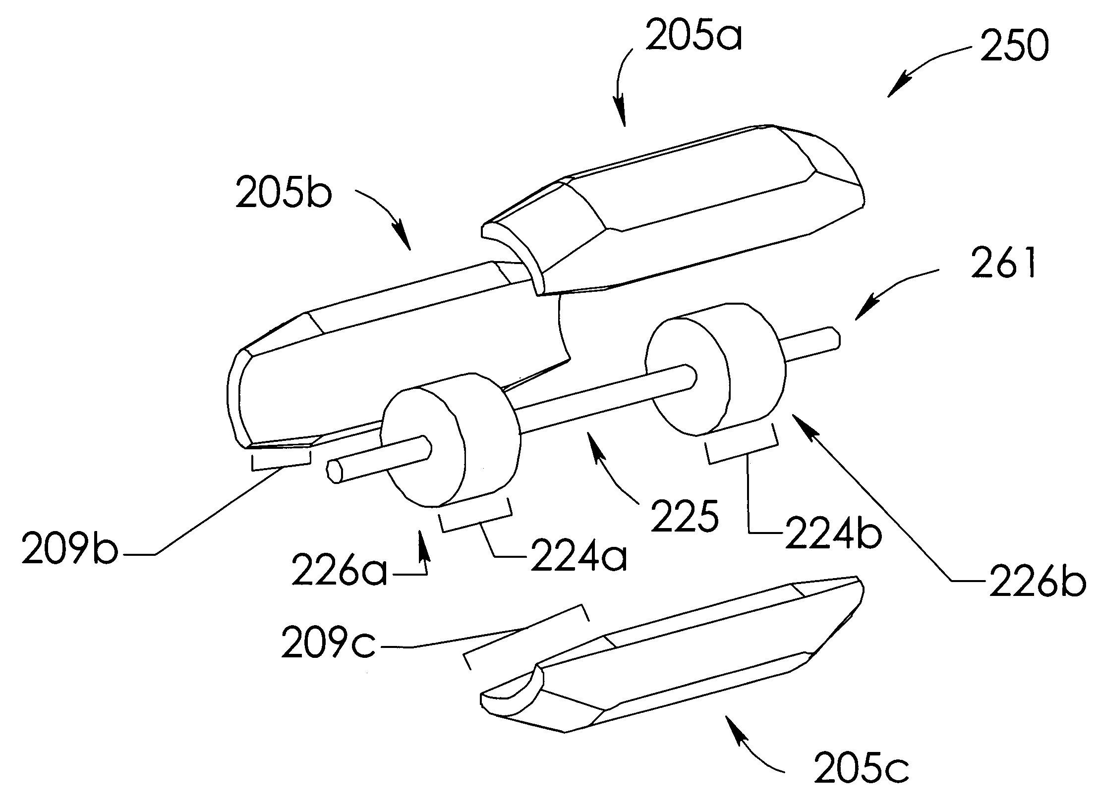 Rotor-stator structure for electrodynamic machines