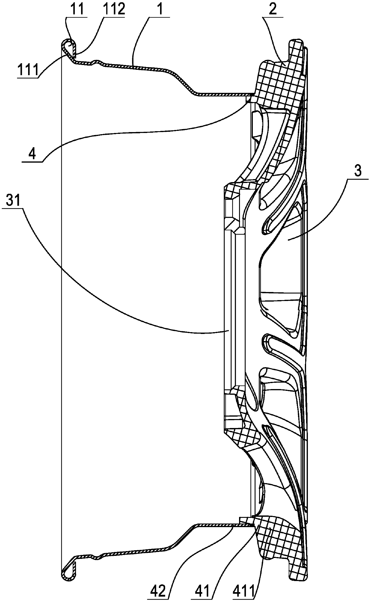 Composite aluminum rim and manufacturing method