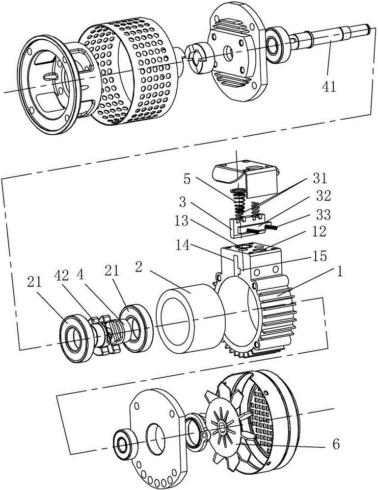 Rotary air compressor head