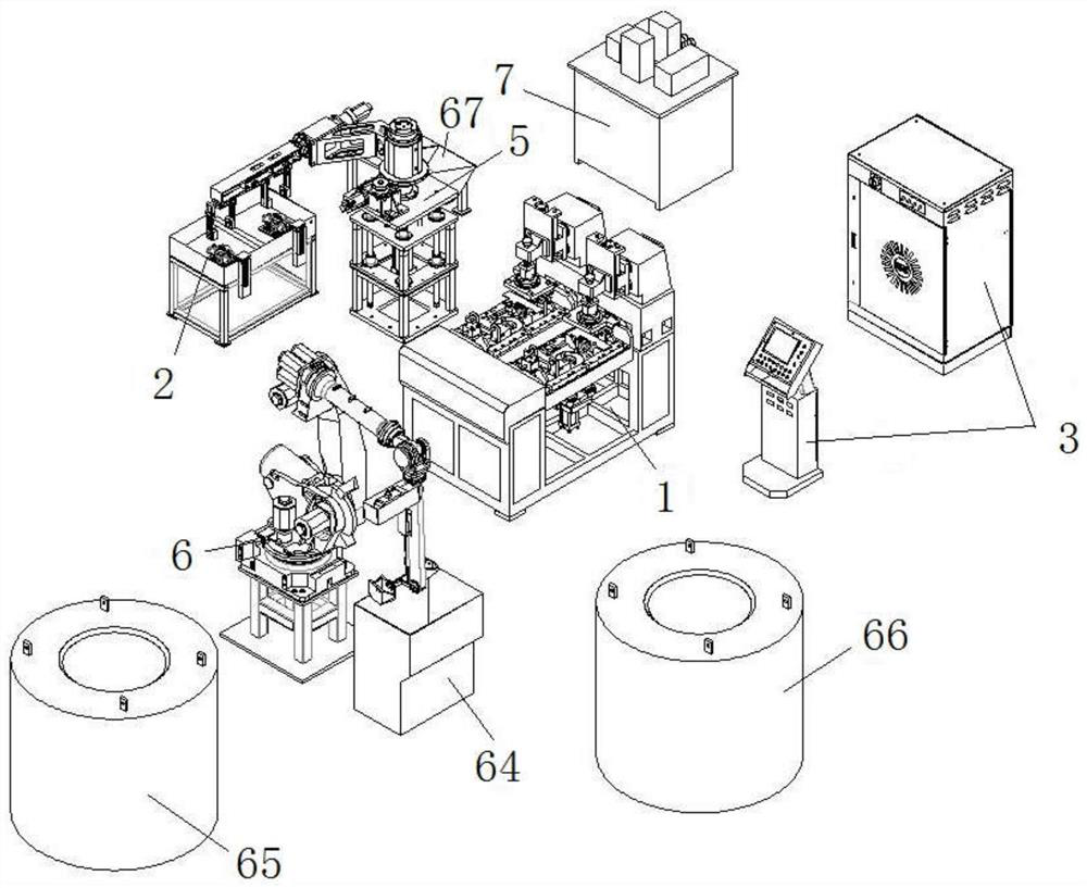 Double-mold automatic casting machine capable of rotating by 90 degrees to pour aluminum piston blank and using method of double-mold automatic casting machine