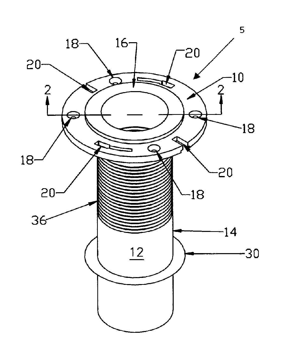 Flexible sleeve for connection to a plumbing fixture