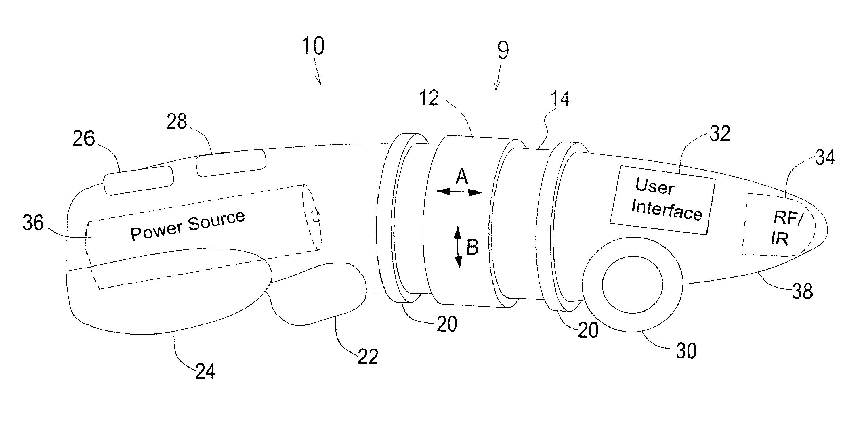 Ergonomic control unit for providing a pointing function