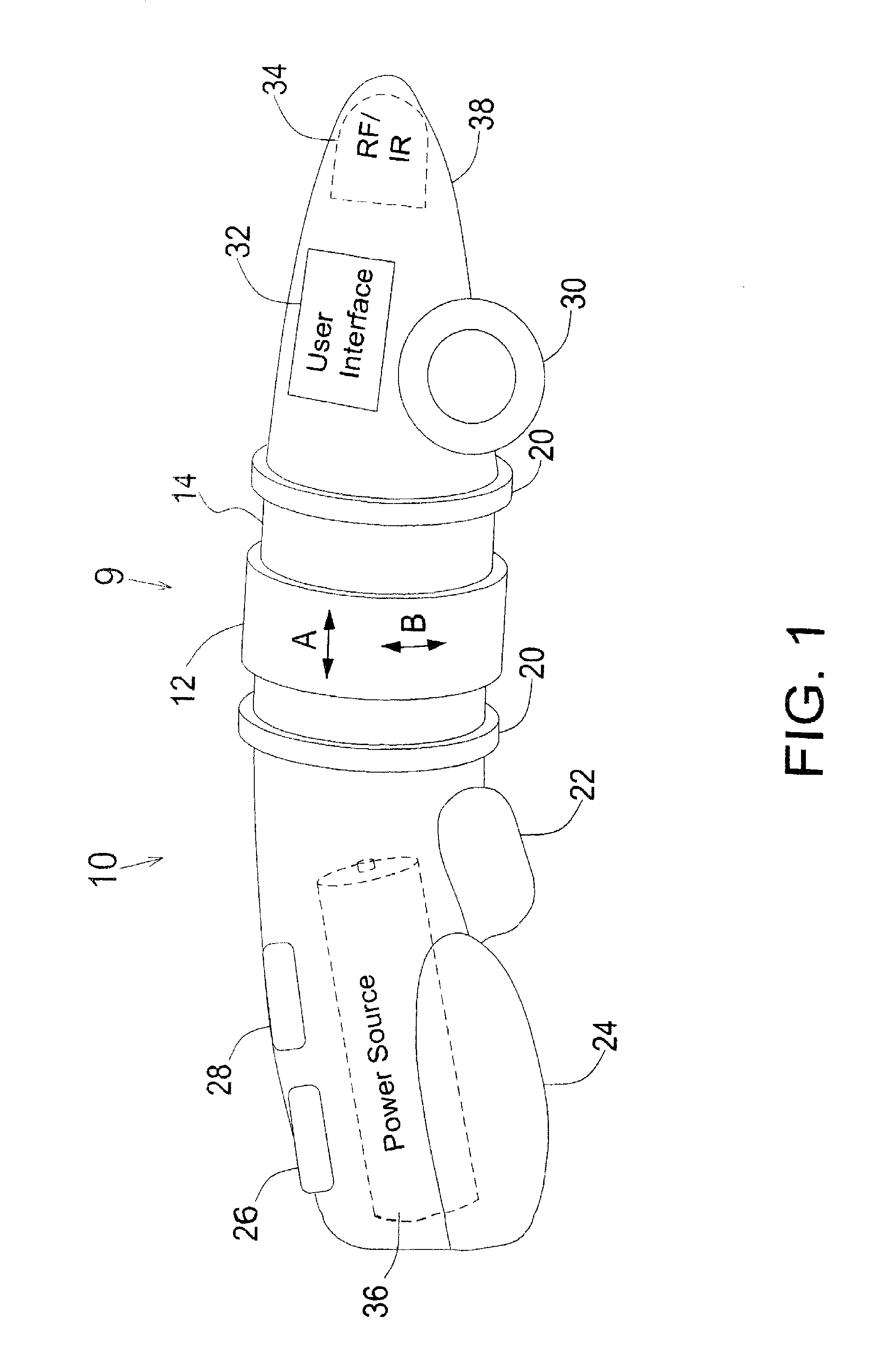 Ergonomic control unit for providing a pointing function