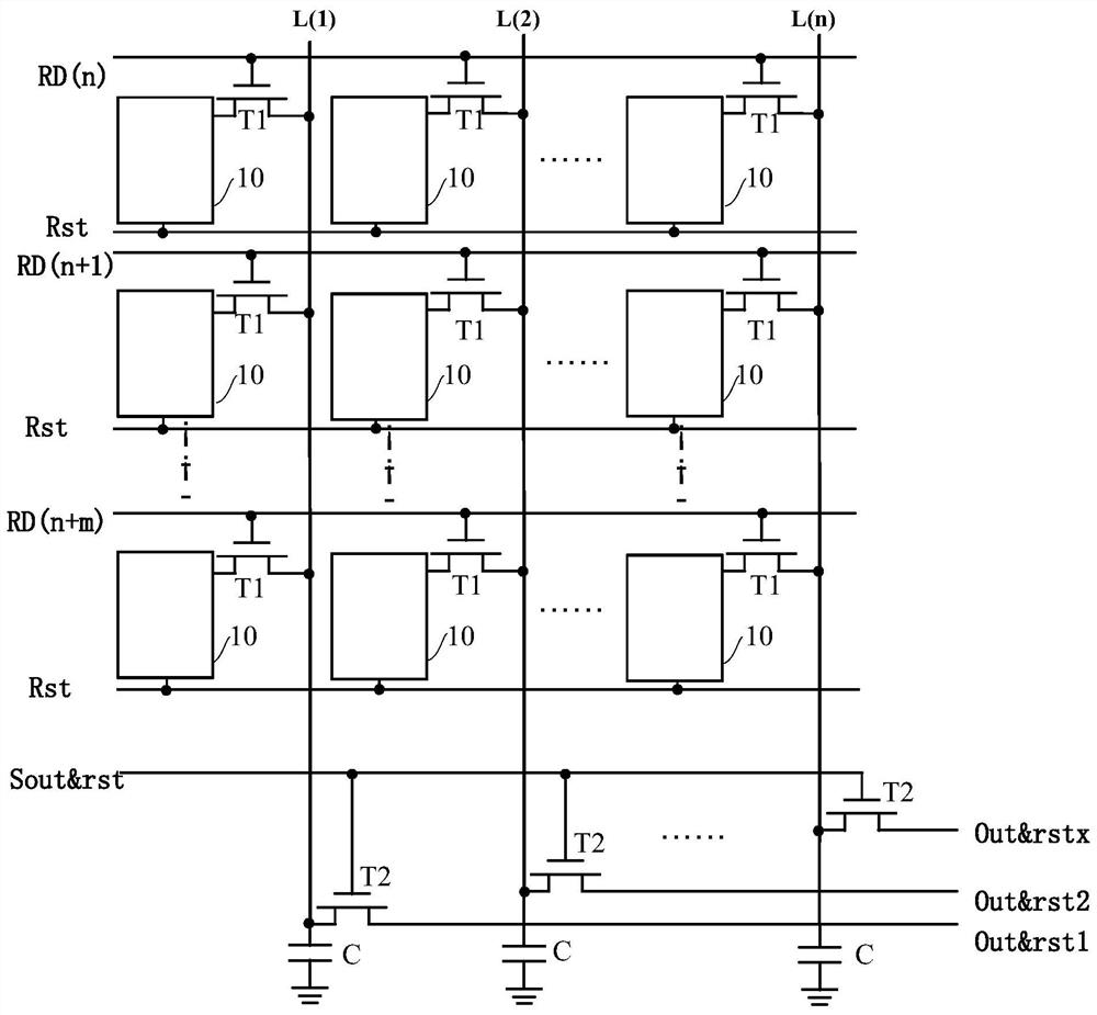 Flat panel detector and its pixel driving circuit