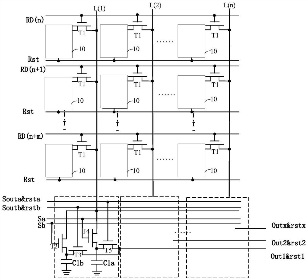 Flat panel detector and its pixel driving circuit