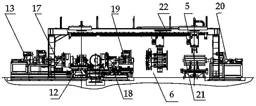 Two-stage four-drum forming machine for all-steel truck radical tires