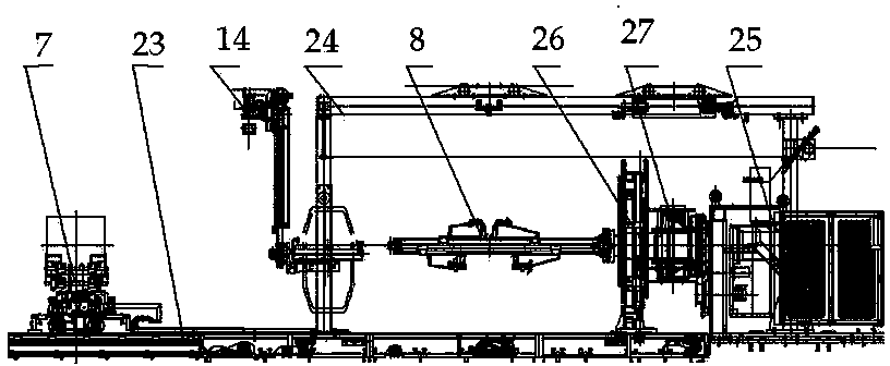 Two-stage four-drum forming machine for all-steel truck radical tires