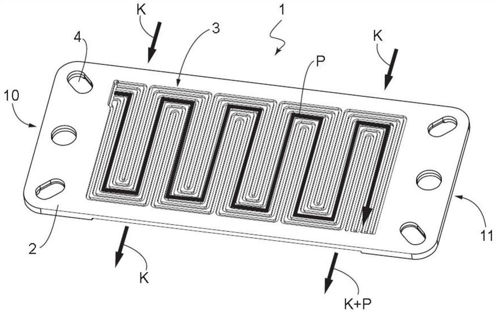 Cathode plate of bipolar element and method for operating such cathode plate