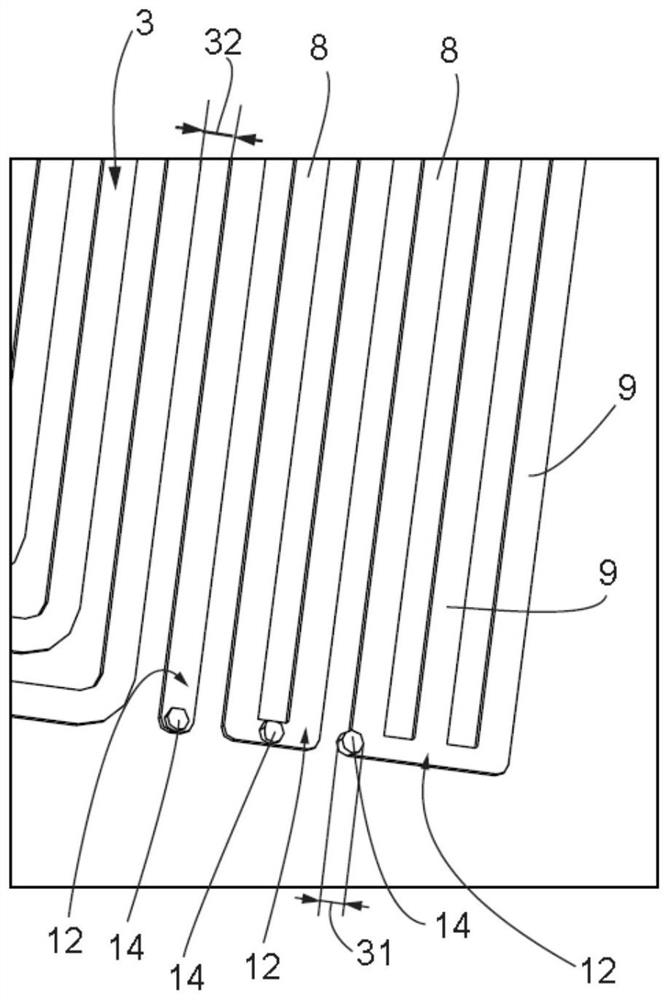 Cathode plate of bipolar element and method for operating such cathode plate