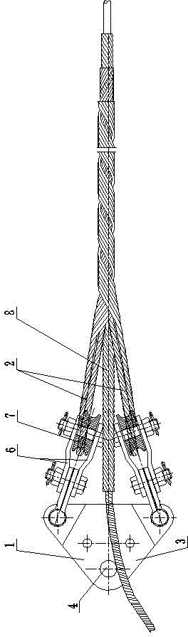 Combined pre-twisted tension-resistant wire clamp