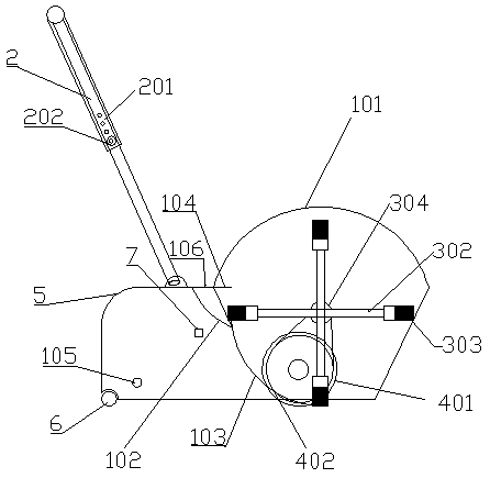 A pushing type drainage trolley