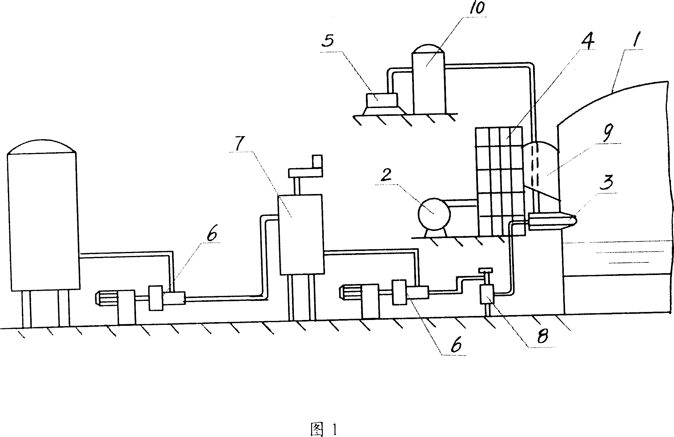 Technological method of water-coke slurry for glass melting kiln