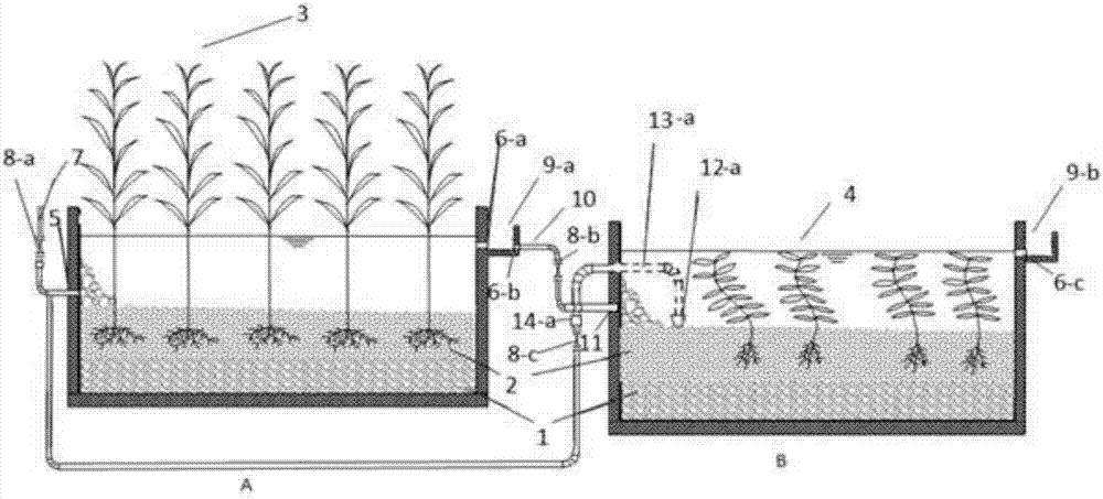 Combined artificial wetland system and operation method for stably treating domestic sewage throughout the year