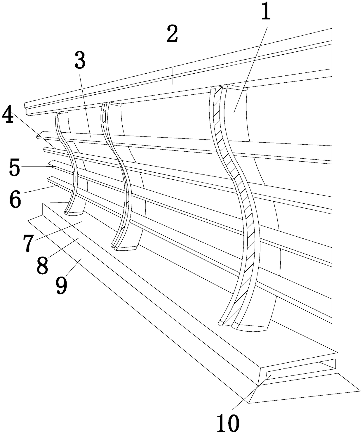 S-shaped steel structure bridge