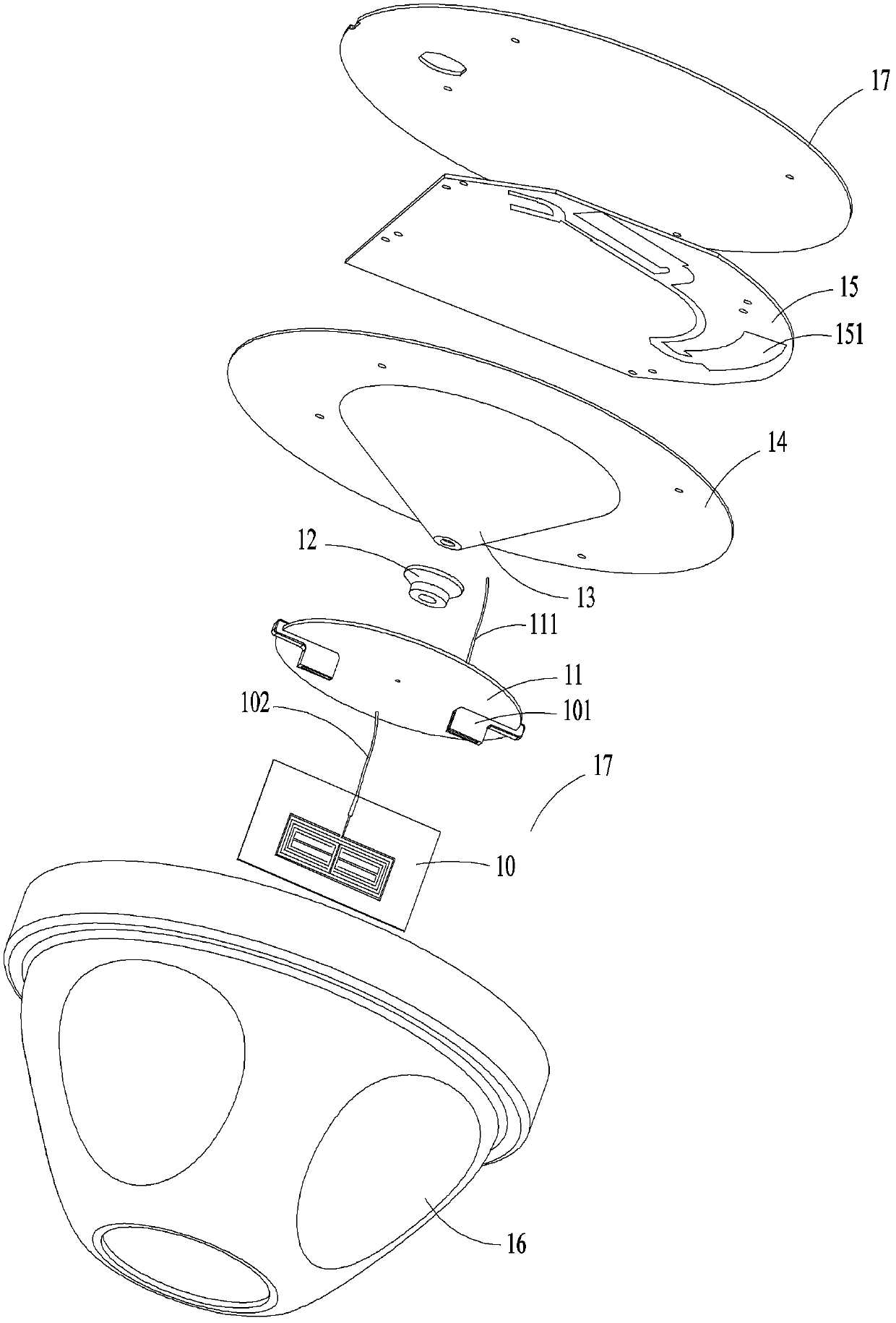 Ceiling-mounted antenna