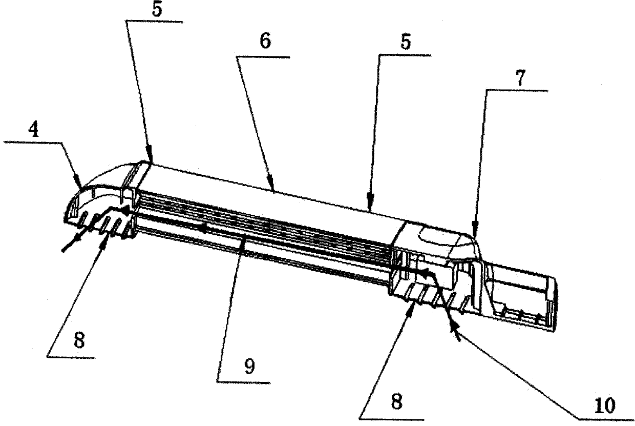 Hot-runner diffusion type LED street lamp radiating solution