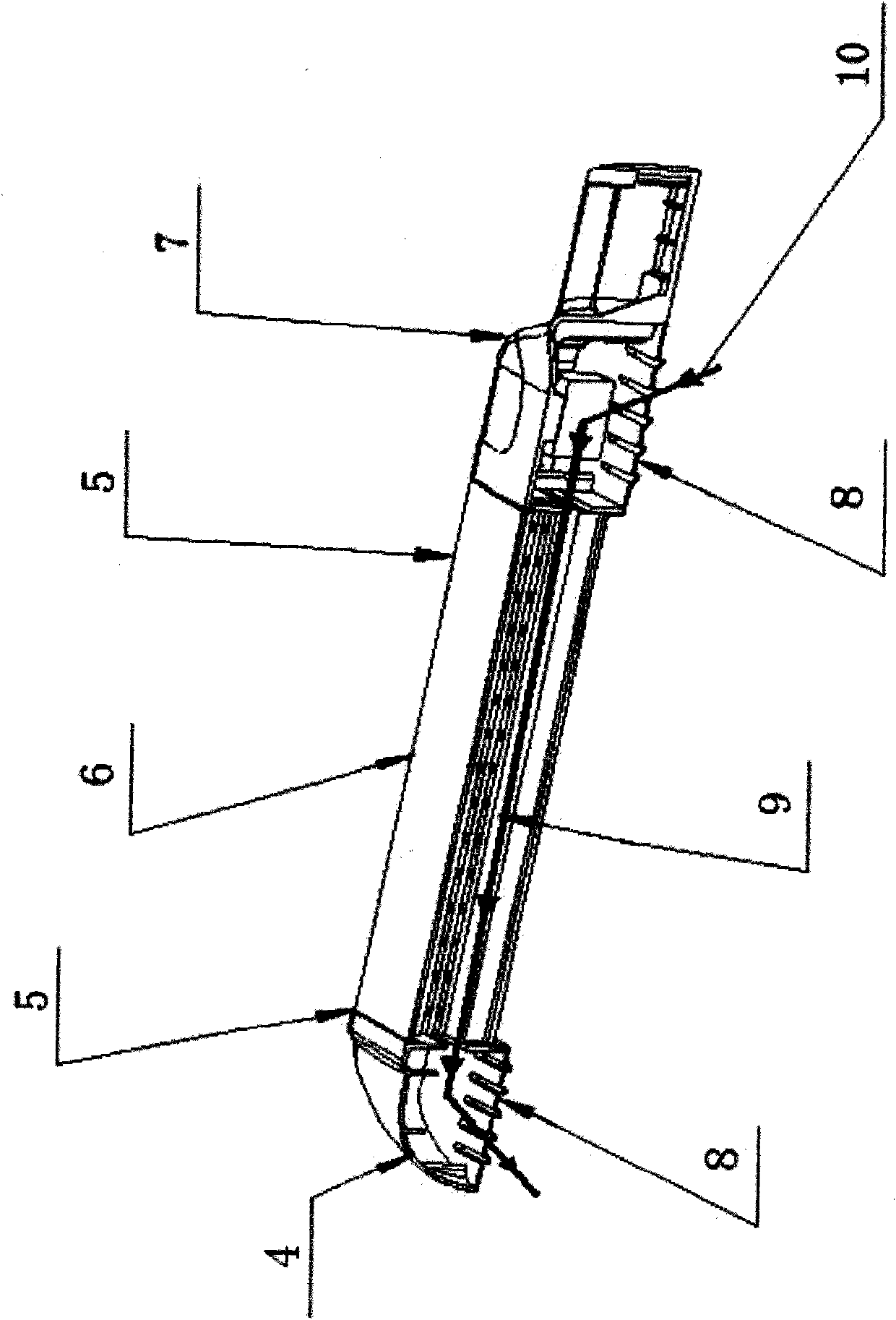 Hot-runner diffusion type LED street lamp radiating solution