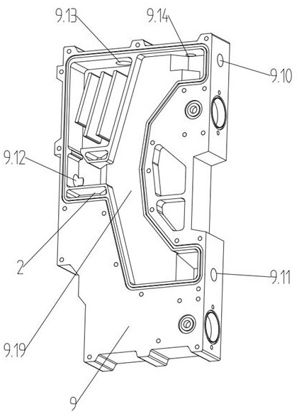 A gas distribution and hydrogen circulation structure suitable for dual fuel cell stack systems