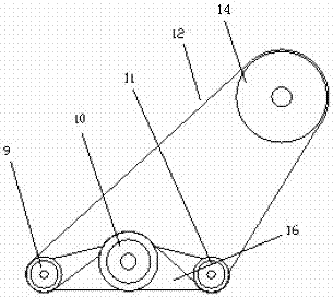 Turning transmission gear of lapper fan