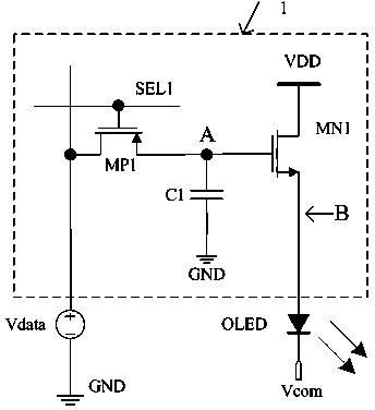 Pixel circuit for silicon-based AMOLED driving chip