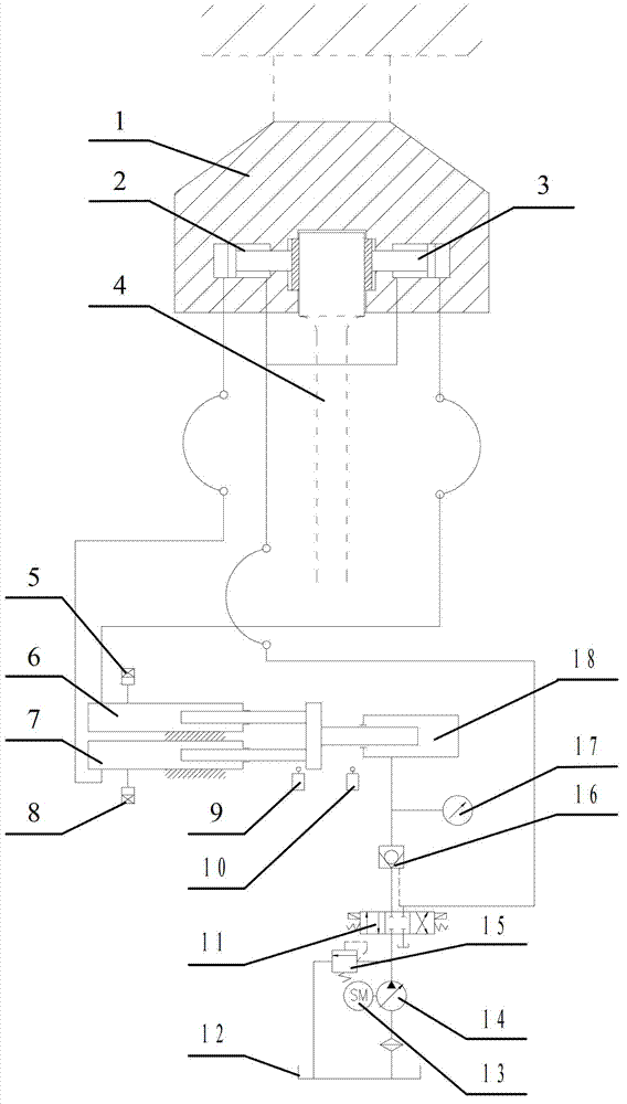 Electro-hydraulic flat-pushing clamping device