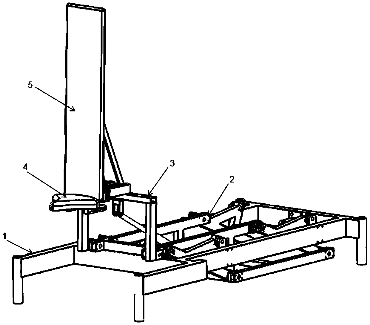 Reconstruction bed posture changing device and bed body suitable for upper and lower limb rehabilitation