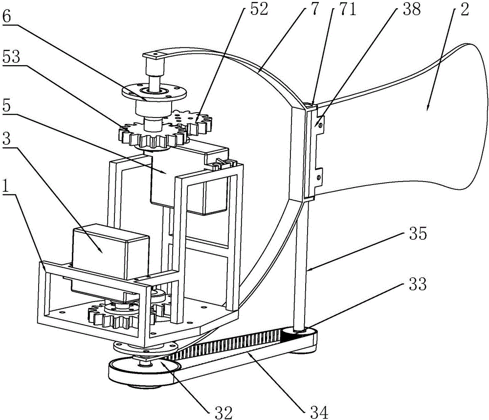 Family ostraciidae fish-based double degree-of-freedom bionic caudal fin propulsion mechanism