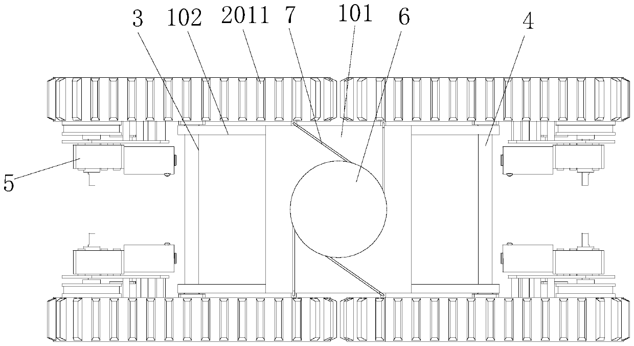 An adsorption crawler crawler mechanism and a wall-climbing robot having the same