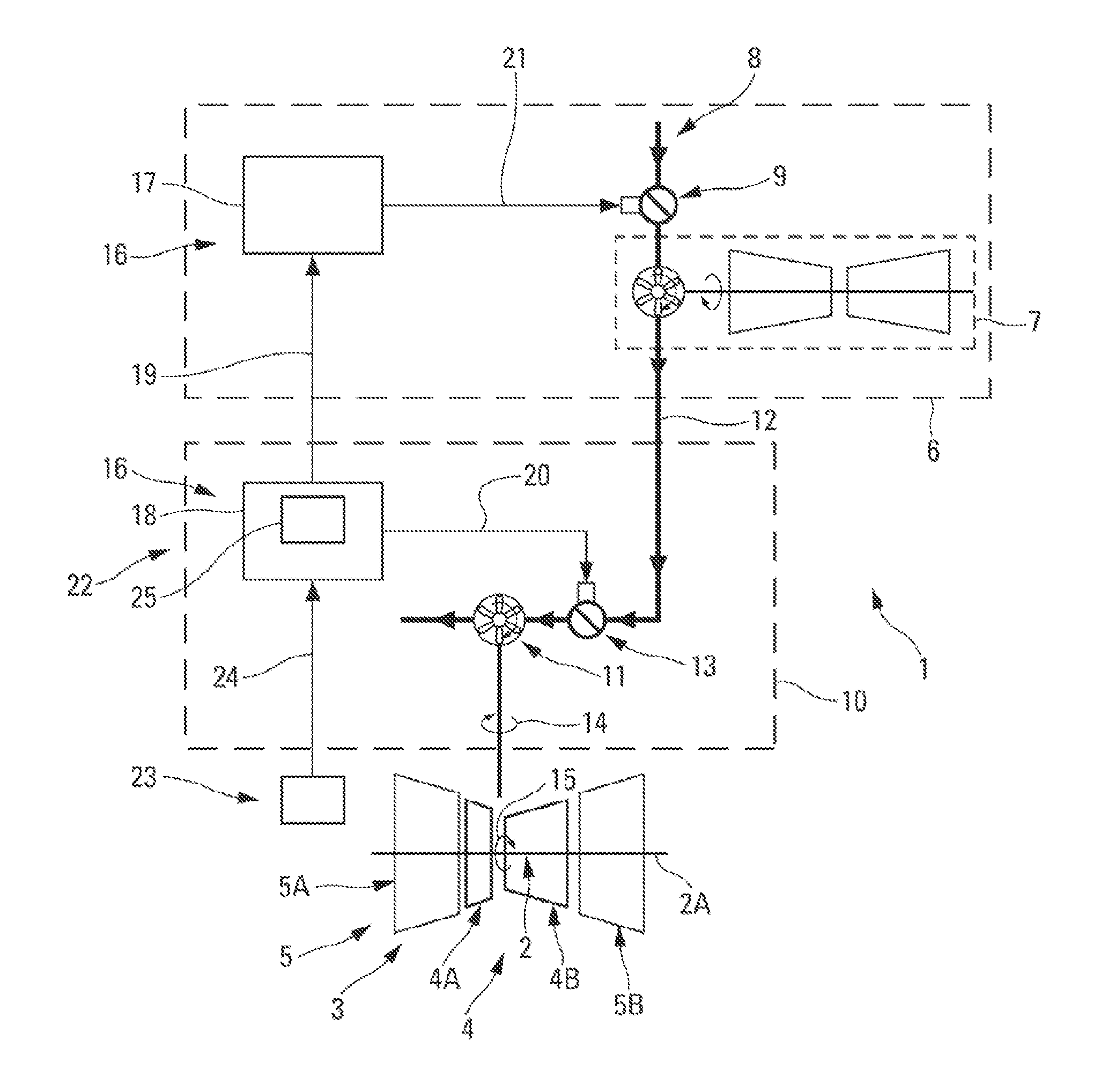 Method and system for starting up an aircraft turbomachine by real-time regulation of air flow