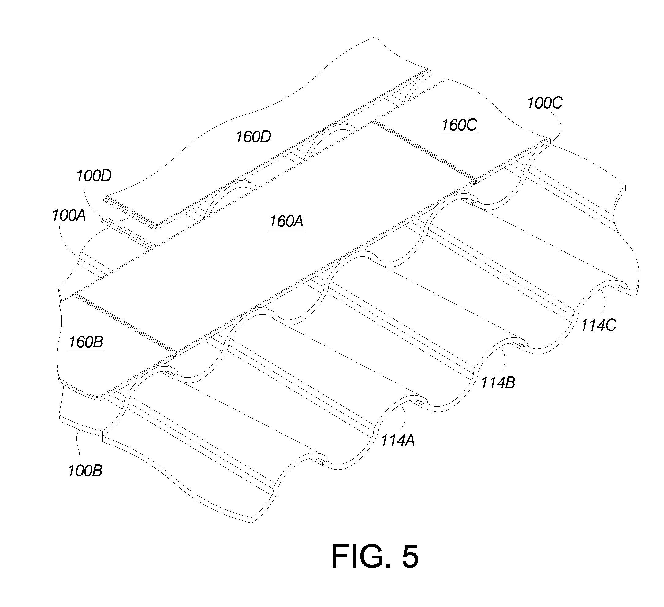 Profile roof tile with integrated photovoltaic module