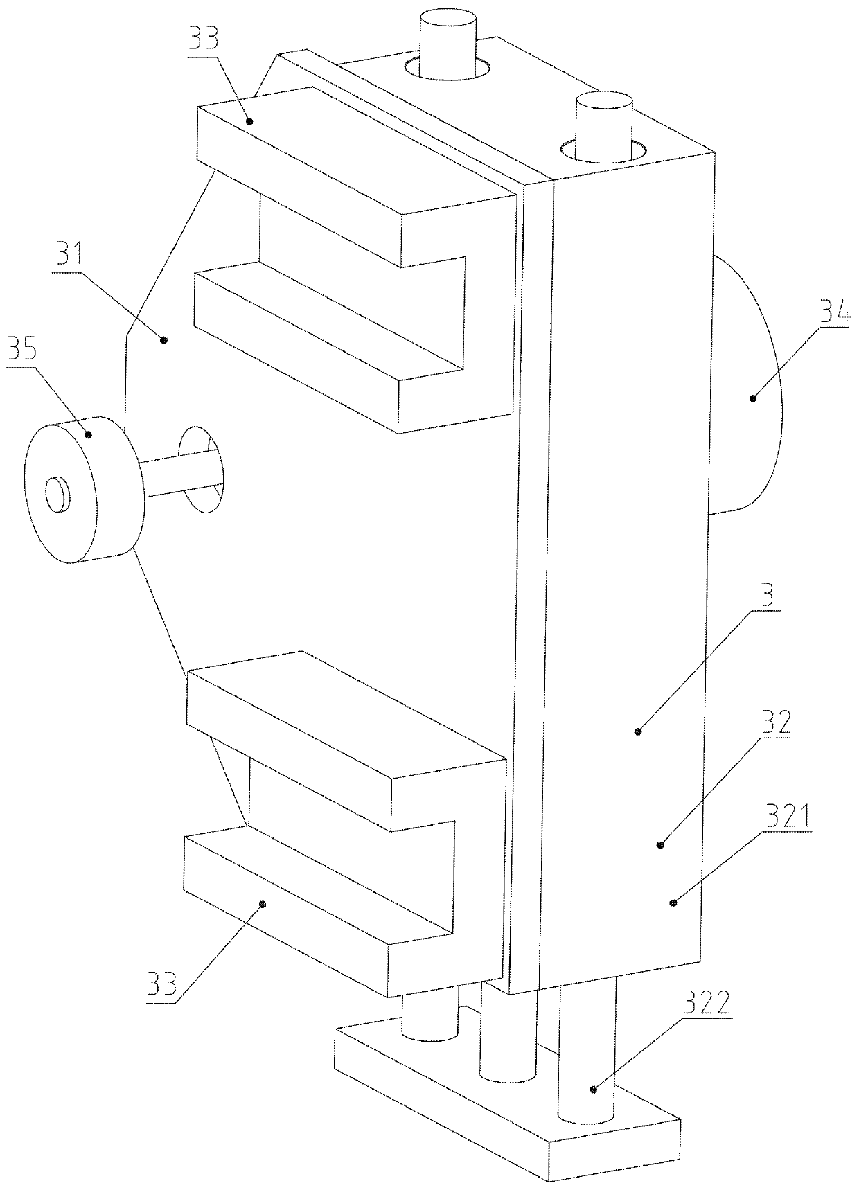 Clip-type automatic small material carrying mechanism of intelligent welding equipment for aluminum formwork of building