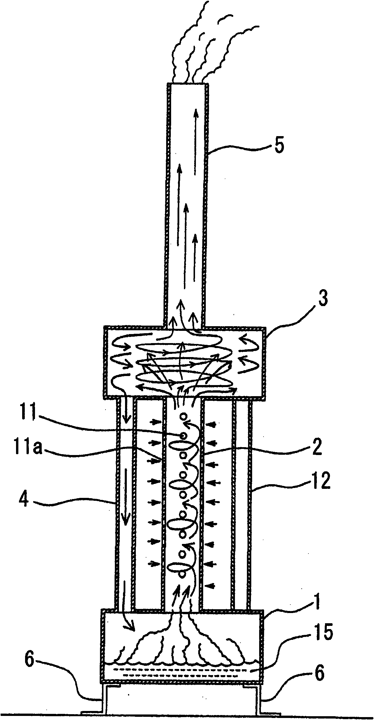 Natural combustion waste oil incinerator