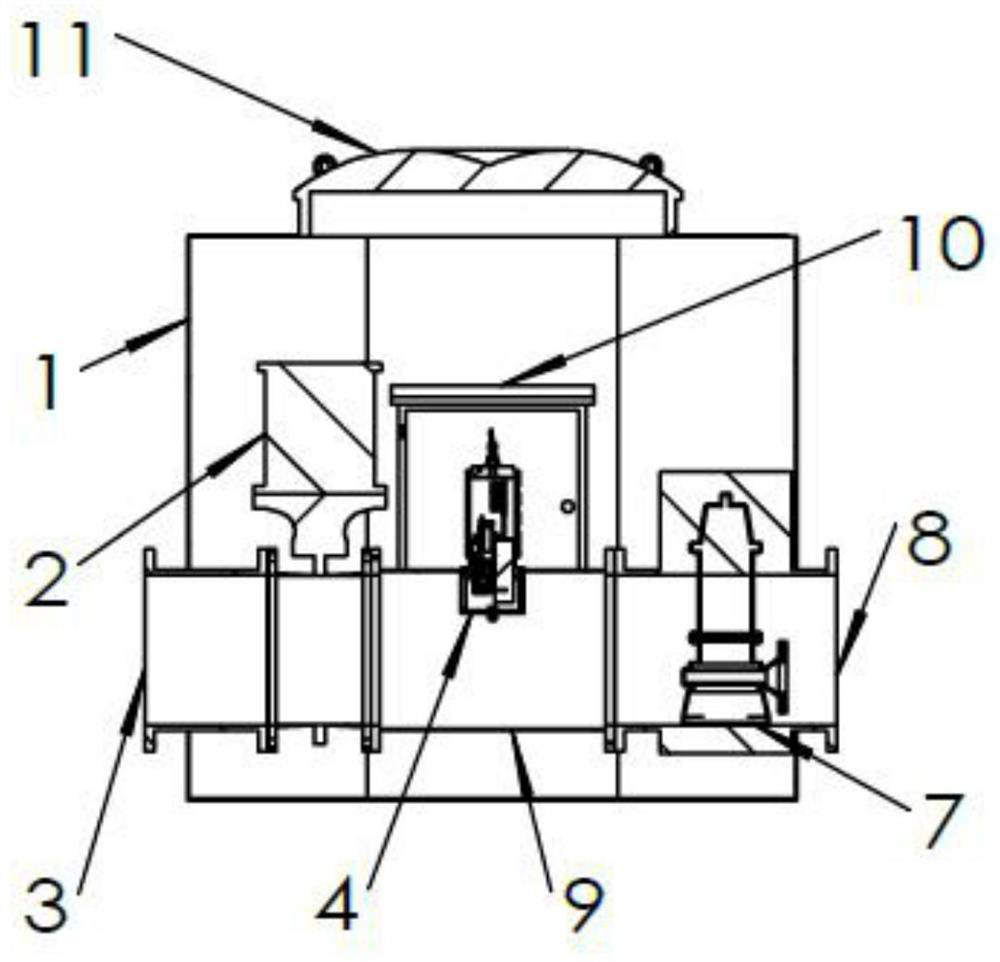 Closed rain and sewage diversion device