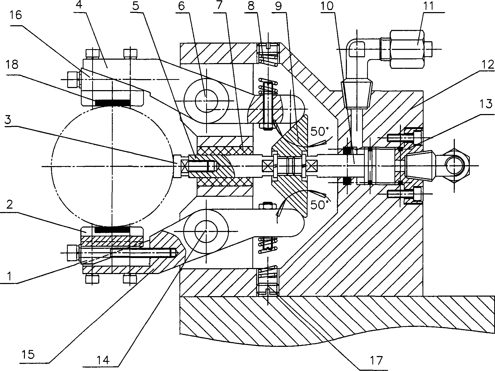 Autotracking centring clamping device for numerically controlled grinder