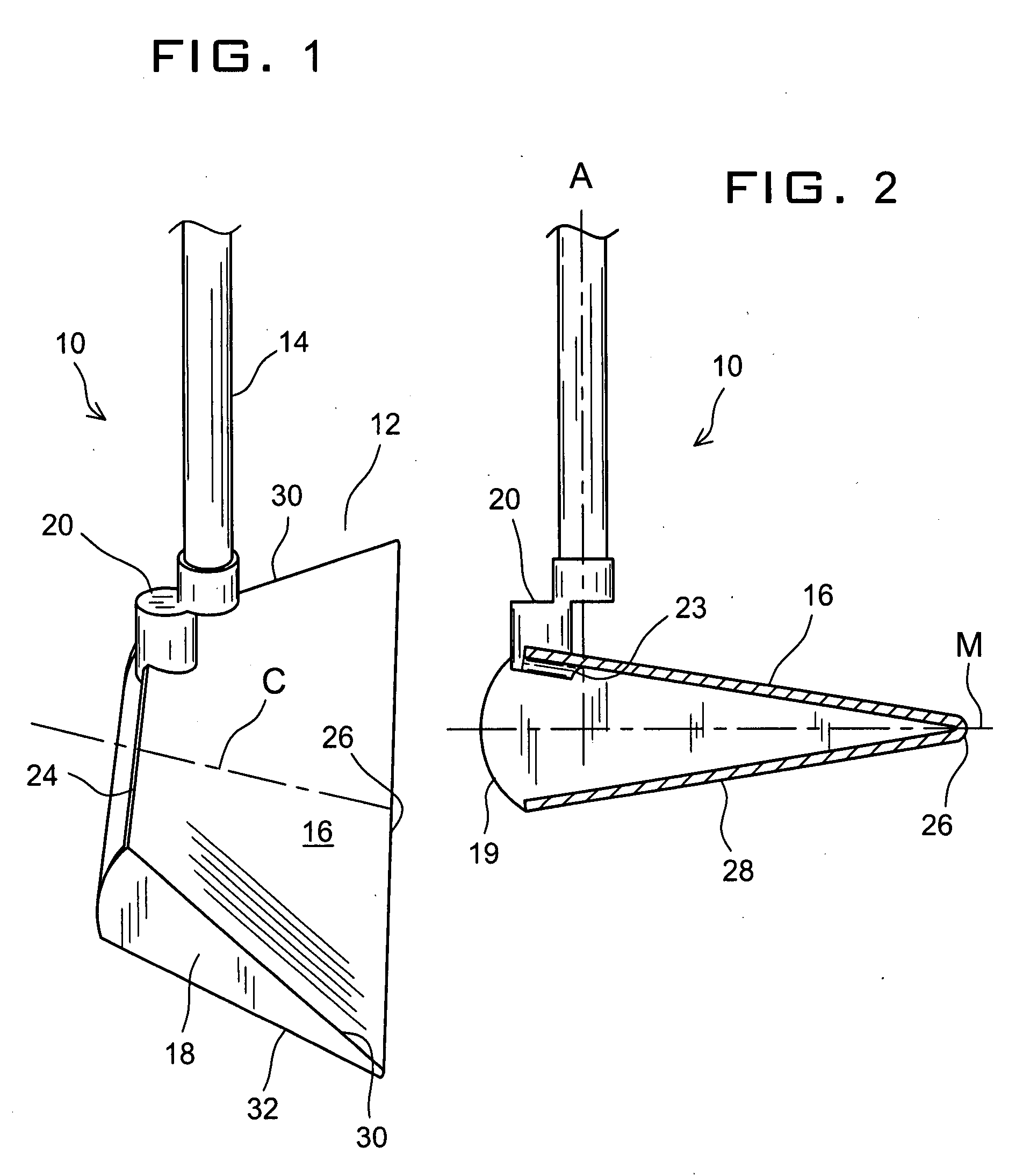 V-shaped golf club