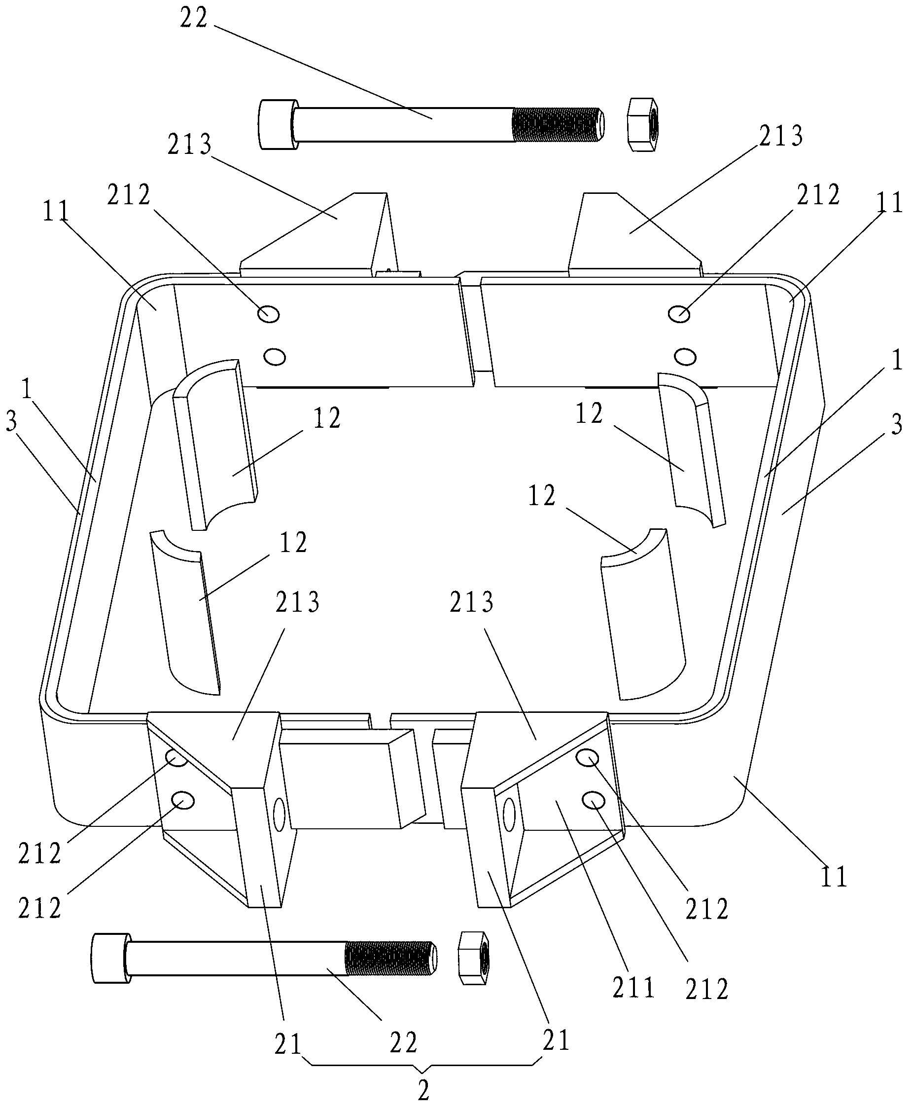 Novel reinforcing device for reinforced concrete bridge pier and construction method thereof