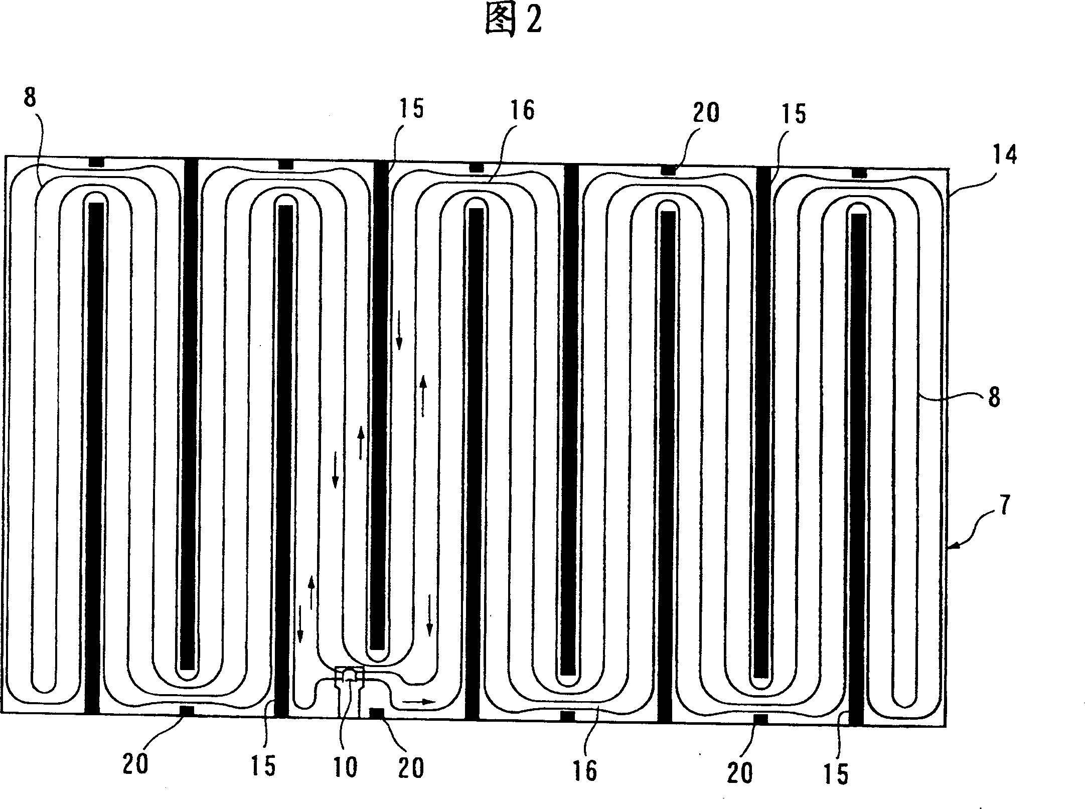 Hot water pad for floor radiator and floor radiation device using the hot water pad